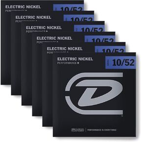 6 sets of Dunlop DEN1052 Electric Guitar Strings 10-52