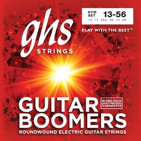 GHS Strings DYM Guitar Boomers, Nickel-Plated Electric Guitar Strings, Wound G, Medium (.013-.056)