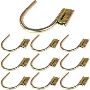 ENJ 10 Pack Durable Heavy Duty E-Track J Hooks E Track Accessories for Enclosed Trailer,Workshop & Garage,Maximum Load 1400 Pounds