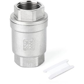 TAISHER 2PCS 304 Stainless Steel 3/4" NPT Female Vertical Check Valve，Backflow Prevention, One Way Spring Check Valves CF8 WOG 1000