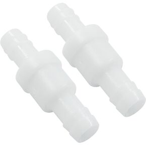2 Pcs 5/32"(4mm) Plastic Check Valve Barb Hose with One Way Inline Check Valve Non-Return Air Water Gas Check Valve Ozone Resistance Fuel Oil Water Gas Pump
