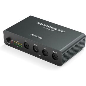 DigitalLife UMB06 4i/4o MIDI من خلال صندوق مع دمج 2i/4o MIDI، محول واجهة MIDI-USB