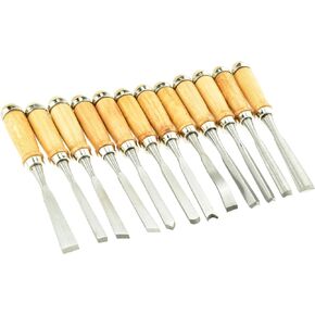 SE Professional 12-Piece Wood Carving Chisel Set - 7712WC