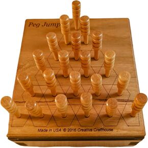 Peg Jump Triangle 6 – More Complex Version of The Familiar 5 Row Jump Puzzle