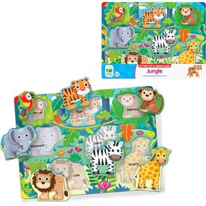 The Learning Journey My First Lift & Learn - Jungle 7 Piece Tray Puzzle | Educational Puzzle for Toddlers Ages 2-5 | Fun Tray Puzzle for Boys & Girls | Award Winning Educational Toys