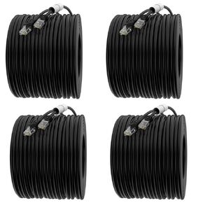 Cat 6 POE Ethernet Cable 100 ft Outdoor Waterproof Heavy high Speed LAN Network Cables Internet Cable 100 Feet CAT5/CAT5e/CAT6 Black 30M 1PCS