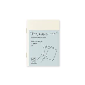 DESIGNPHIL 15281006 MD Notebook, Light, A7, Unruled, Set of 3