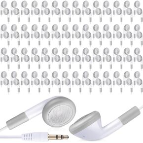 Konohan 150 Packs Earphones with 3.5 mm Headphone Plug Earbud and in Ear Headphones Earbuds Bundle Earbuds Headphones Ear Buds for Classroom Kids School Children Students Libraries Hospitals (Black)