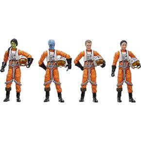 STAR WARS The Vintage Collection X-Wing Pilot 4-Pack, Ahsoka 3.75 Inch Collectible Action Figures