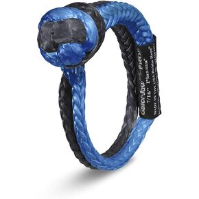 Bubba Rope Gator-Jaw PRO Synthetic Shackle, 7/16" – Heavy-Duty Vehicle Tow Shackle: 52,300 lbs. Capacity - Blue