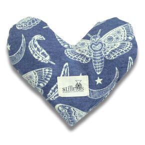 Stillnus Handmade Heart-Shaped Eye Pillow - Weighted Organic Lavender & Flax Seed, Hot/Cold Compress - Perfect Mother's Day Gift for Mom & Mothers