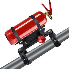 HOZHEM Fire Extinguisher Mount Bracket, Aluminum UTV Quick Release Fire Extinguisher Mount for 1.75''-2'' Roll Bar, Universal for UTV RZR Polaris Ranger Jeep Wrangler, with 4 Clamps