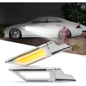 LEADTOPS Reverse Lights, LED DRL and Turn Signal Bulb, 3 Functions Switchback White&Amber Yellow Car Side Auxilliary Back UP Daytime Running Lights Anti-Collision