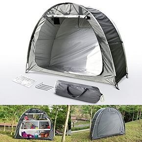 Outdoor Bike Tent, Green Bike Storage Tent for 3-4 Bikes, Waterproof Storage Tent with Window and Carry Bag