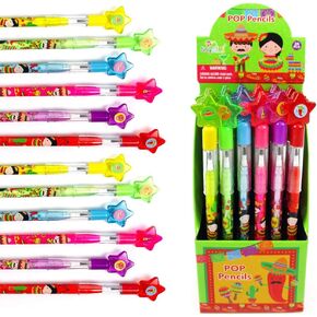 TINYMILLS 24 Pcs Mexican Fiesta Tacos Multi Point Pencils Stackable Stacking Pencil with Eraser for Pinata Filler Goodie Bag Stuffers Classroom Rewards Cinco de Mayo Party Favors