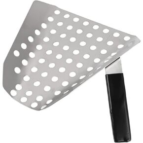 Stainless Steel Popcorn Scoop, Kernel Sifting Speed Scoop, Ergonomic Single Handle Fries Scooper with Holes, for Shops Movie Theaters Picnics Popcorn Machines
