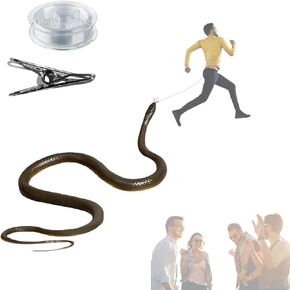 VisTapex Snake Prank with String Clip,Golf Snake Prank,Clip On Snake Prank,Rubber Snake,Snake Prank with String,Prank Snake Toy,Realistic Rubber Snake Prank Toy,Snake Toy Gag Gift