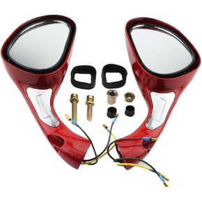GOOFIT 8mm Scooter Rearview Mirrors 1 Pair for 50cc 70cc 90cc 110cc 125cc 150cc 200cc 250cc Moped Motorcycle Black
