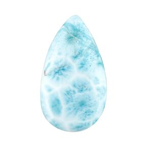 CRYSTALINES 4pcs AAA Natural Sky-Blue Larimar Gemstone Dolphin Cabochon Mix Shape Loose Wholesale Bulk Jewelry Making Supply, Chakra & Healing Energy Crystals Stones, Approx 30 to 40mm