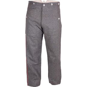warreplica WWI Imperial German Soldier Uniform Model 1907/10 Field-Grey Wool Piped Trousers - Reproduction