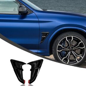 KETAI X3M Fender Mark Compatible with BMW X3 G01 2018-2022 Shark Gills Front Fender Side Air Flow Fender Vent Cover Trim ABS