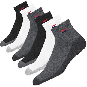 NAVYSPORT Men's Cotton Socks Athletic Quarter Socks for Running, Training, Casual Wear Pack of 6 in Saudi Arabia