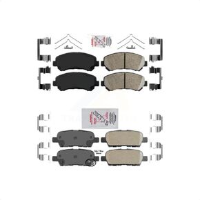 AmeriBRAKES Front Rear Ceramic Disc Brake Pads Kit For Nissan Rogue Select KNF-101600