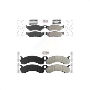 AmeriBRAKES Front Rear Semi-Metallic Disc Brake Pads Kit For 2015-2018 Ford F-59 Commercial Stripped Chassis 24000lbs To 26000lbs GVW KNF-101652