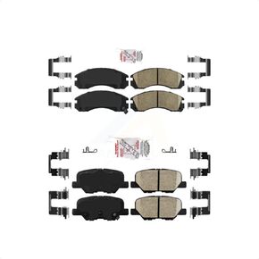 AmeriBRAKES Front Rear Ceramic Disc Brake Pads Kit For 2018-2020 Mitsubishi Outlander PHEV With Manual Parking KNF-101751