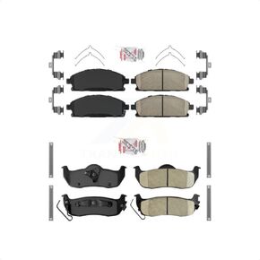 AmeriBRAKES Front Rear Ceramic Disc Brake Pads Kit For 2004 Nissan Pathfinder KNF-101753