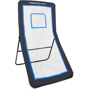 SharkLax Lacrosse Rebounder الكرة الطائرة Rebounder 4x7ft Lacrosse Bounce Back Net Pitch Back مع 5 زوايا للكرة الطائرة Lacrosse البيسبول وكرة القدم (تشمل حقيبة الحمل)