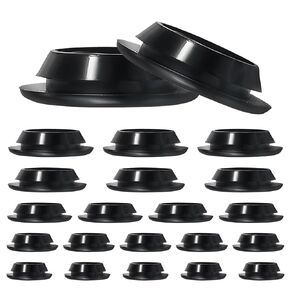 Swpeet 40Pcs Black Rubber Grommet Assortment Kit, 5 Sizes Eyelet Ring Gasket, Single Sided Round Firewall Hole Plugs Approx 13/16" 1" 1-3/16" 1-3/8" 1-9/16" Drill Hole for Wiring, Automotive, Boat