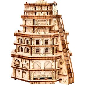 ESC WELT Quest Tower - 3D Escape Game Puzzle Box - Brain Teaser Puzzle for Adults & Teens - Eco-Friendly Wooden Escape Room Game - Mind Puzzle Game with Hidden Compartment - Family Games Puzzle