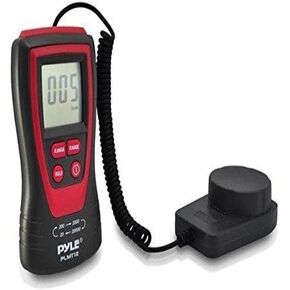 Pyle PLMT12 Handheld Lux Light Meter Photometer with 20000 Lux Range, 2X Per Second Sampling and Digital Display