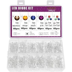 500pcs Led Light Diode Kit，3mm Light Emitting Diodes Assortment for Science Experiment DIY Projects