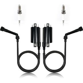 2PCS Ignition Coil Spark Plug For Suzuki Intruder 700 VS700 1986-1987 Intruder 750 VS750 1988-1991 Intruder 800 VS800 1992-2004 33410-38A02