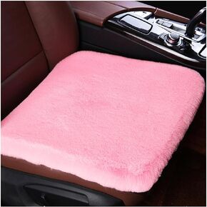 Ohleats 2 PCS Sheepskin Car Seat Cushion, Comfortable Soft Fur Wool Auto Front Seat Cover, Vehicle Seat Protector Pad for Warm Winter Office Chair, Universal Decor Car Accessories (Black)