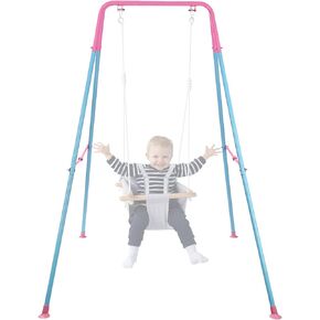 Foldable Children's Swing Stand, Heavy-Duty Metal Swing Frame for Kids - Suitable for Indoor and Outdoor Use… (M) in Kuwait