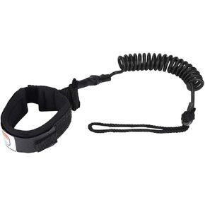 Natruss Board Leash, Surfboard Leash Stand Up Paddle Board Leg Rope Wrist Strap 5 ft Coiled Paddle Board Leashes, Durable Surf Board Leashes for Bodyboard, Paddleboard, Shortboard, Longboard(Black)