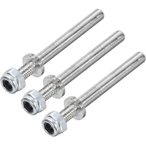 MECCANIXITY Pack of 3 Landing Gear Steel Axle 5/32 Inch Dia 1.7 Inch Length M4 Wheel Drive Shaft with Nuts for RC Airplane