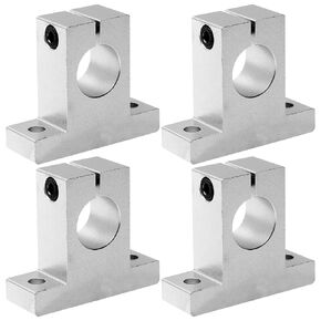 Othmro 4Pcs Linear Motion Rail Ball Bearing, Clamping Linear Guide Shaft Rod Rail Guide Support Slide Guide Aluminum for 20 mm Diameter Shaft