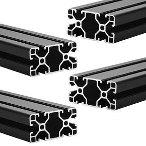 NETRCRHOM 4PCS T Slot 4080 Aluminum Extrusion 39.4 Inch,European Standard Anodized Linear Rail,for DIY 3D Printer and CNC Machine Black