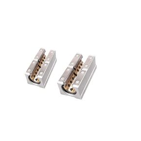 Bopaodao 2 Pcs SBR12LUU SBR12 LUU 12mm Long Linear Motion Slider Block with Graphite Copper Sleeve Inside for 12mm Linear Guide Rail, Aluminum CNC Router Parts