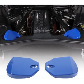 Rear Strut Tower Covers Compatible with Chevrolet Corvette C8 2020-2023, ABS Plastic Engine Bay Shock Protection Panel Cover Trim, 2pcs C8 Accessories (Carbon fiber pattern)