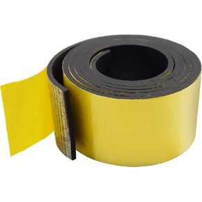 TEKDOE Adhesive Solid Neoprene Rubber Strips, Sheets, Rolls - 2 Inch Wide, 1/8 Inch Thick, 5 Feet Long - DIY Gaskets, Seals, Warehouse Flooring, Weather Stripping, Pads