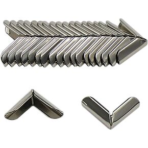 Treely 20Pcs Metal Book Corner Protector for Diary Scrapbook Photo Album Menu Folder