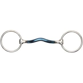 Shires BLUE ALLOY LOOSE RING with MULLEN MOUTH