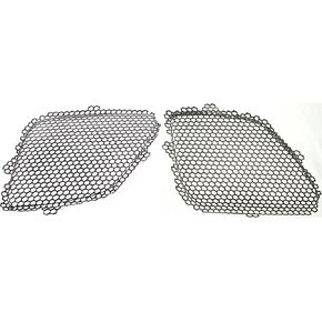 DAT AUTO PARTS Front Left Driver And Right Passenger Side Upper Inner Steel Mesh Grille Insert Cover Pair Replacement For 2005-2009 Pontiac G6 Black Textured GM1200539 GM1200540 22699328 22699329