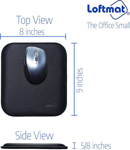 USA, Ver 2, The Cushioned Mouse Pad, Ergonomic Wrist Rest Support, Pillow Comfort, Pressure Relieving, Performance Surface, Stitched Edges - (8inch x 9inch) The Office Small, Version 2 in Saudi Arabia