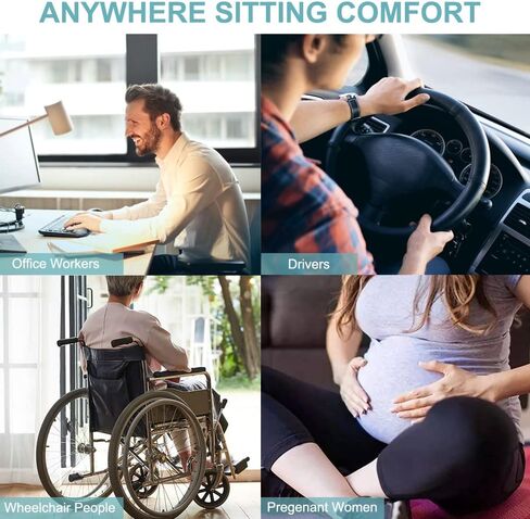 وسادة دعم قطنية كبيرة لفرس النهر من إسفنج الذاكرة وسادة دعم الظهر لتخفيف آلام الظهر وسادة جلدية قابلة للتنفس وسادة قطنية لمقعد السيارة وكرسي مكتب الكمبيوتر in Kuwait